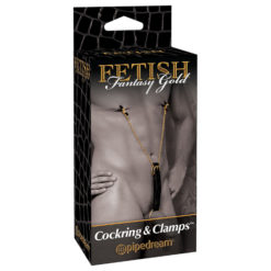 Pinzas para Pezones Gold Cockring and Clamps